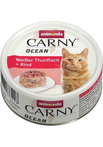 Carny Ocean Ton Balıklı ve Sığır Etli Yetişkin Kedi Konservesi 80GR