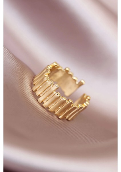 Bfs Gold Renk Metal Ayarlamalı Kadın Yüzük