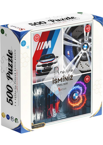 3 Lü 500 Parça Puzzle Tutkunun M Mirası Modeli Kişiye Özel