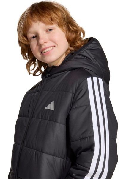 Essentials 3-Stripes Padded Siyah Çocuk Mont indirimleri