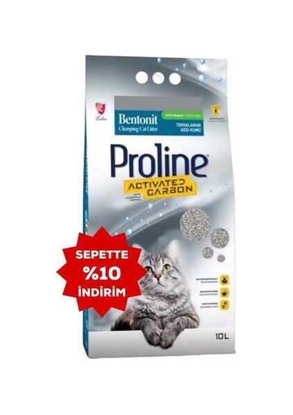 Proline Aktif Karbonlu Kedi Kumu 10LT