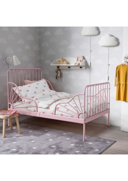 Uzayabilen Çocuk Karyolası, Açık Pembe, 80X200 cm fiyatları