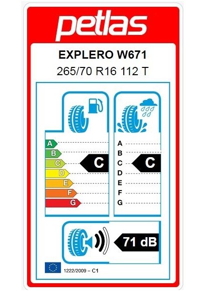 265/70 R16 112T Explero Winter W671 Suv Kış Lastiği (Üretim Yılı: 2025) fiyatları