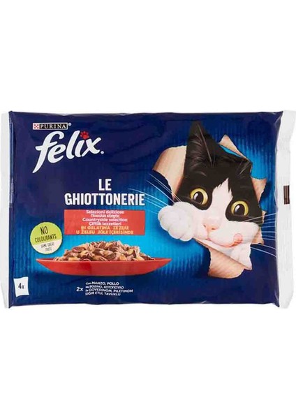 Multipack Sığır ve Tavuk Etli Yetişkin Kedi Konservesi 4X85GR