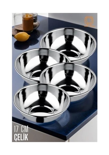 Bfs Yemek Tası Paslanmaz Çelik Çorba Kasesi 4 Adet