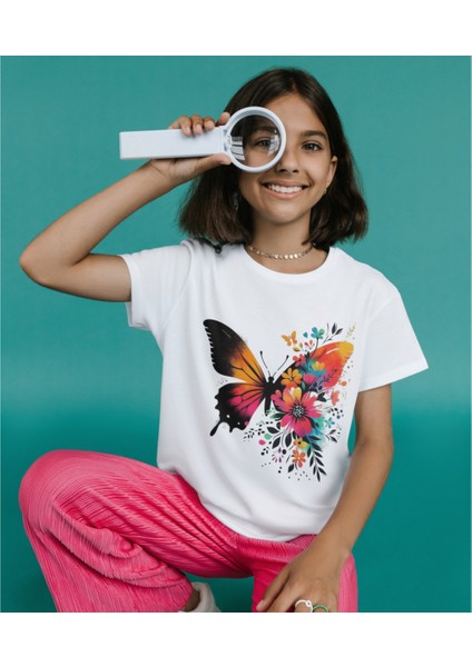 Kelebek Baskılı Çocuk Tişört fiyatları