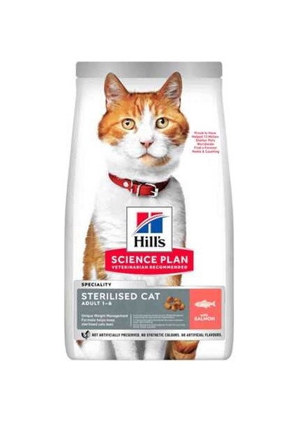 Hills Somonlu Kısırlaştırılmış Kedi Maması 8kg+2kg Hediye