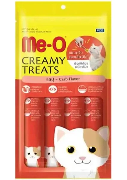 Yengeçli Kremalı Sıvı Kedi Ödül Maması 4X15GR