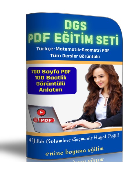 DGS Hazırlık Eğitim Seti (700 Sayfalık PDF Kitap + Görüntülü Dersler)