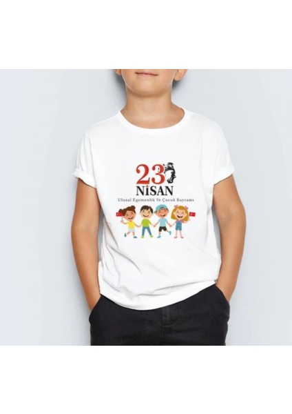 23 Nisan Çocuk Tişörtleri 23 Nisan Beyaz Çocuk Tshirt fiyatları