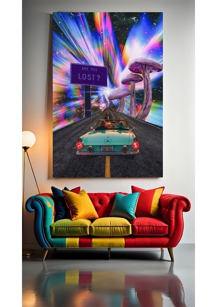 Acid Are You Lost Ev Duvar Salon Güzellik Salonu Ofis Dükkan Dekarasyon Kanvas Tablo