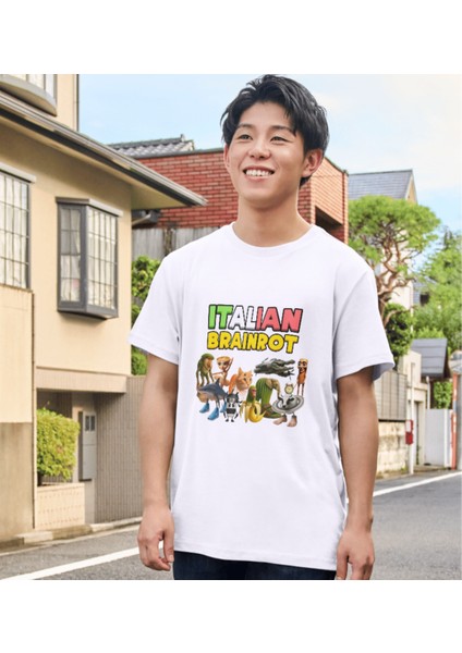Italıan Braınrot Tişört Çocuk T-Shirt Tung Tung Sahur Yetişkin Unisex Tişört fiyatları