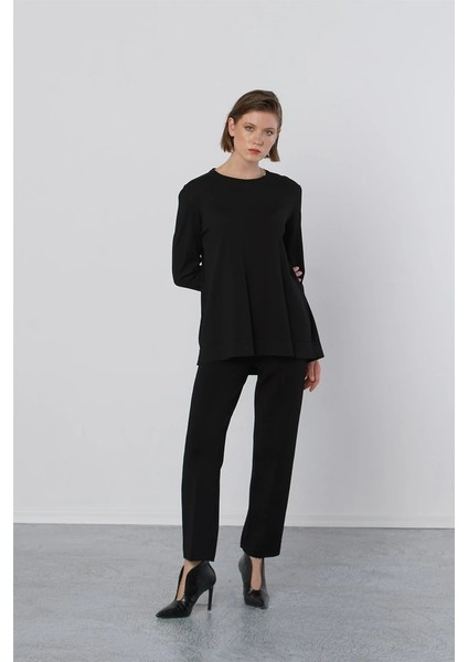 Basic Tunik Ön Kısa Arka Uzun Tunik - 902 Kahve