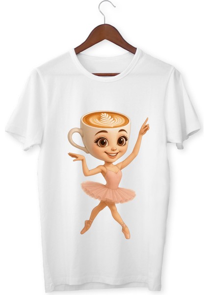 Ballerina Cappuccino Tişört Çocuk T-Shirt Ballerina Cappuccino Yetişkin Unisex Tişört
