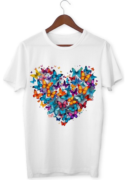 Kalpli Kelebekler Çocuk Yetişkin Tişörtü