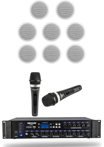 Kablolu Mikrofonlu Alçıpan Hoparlör Mağaza Dükkan Kafe Seslendirme ve Okul Anons Sistemi fiyatları