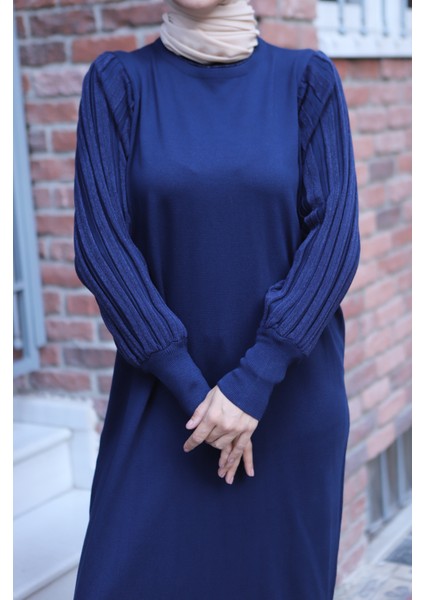 Simli Balon Kol Merserize Elbise indirimleri