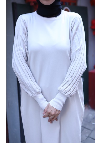 Simli Balon Kol Merserize Elbise indirimleri