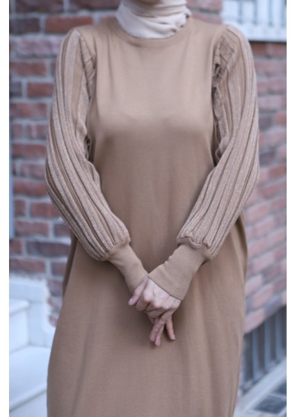 Simli Balon Kol Merserize Elbise indirimleri