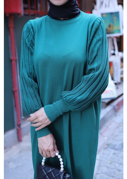 Simli Balon Kol Merserize Elbise indirimleri