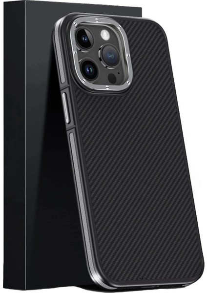 Bfs iPhone 15 Pro Max Kılıf Aramid 600D Kevlar Karbon Fiber Magsafe Kapak - Gri fiyatları