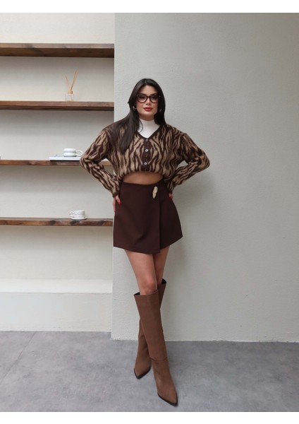 Aksesuarlı Kısa Şort Etek fiyatları