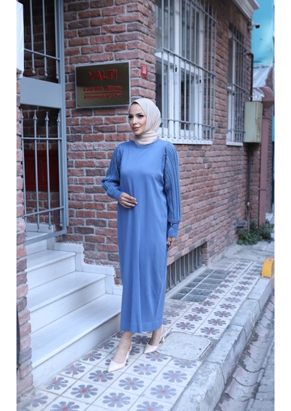 Simli Balon Kol Merserize Elbise fiyatları