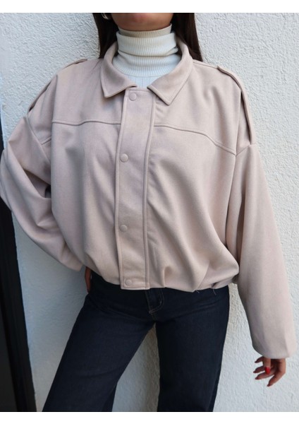 Apoletli Süet Bomber Ceket modelleri