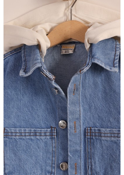 Kapüşonlu Kot Ceket Çocuk Denim mont fiyatları