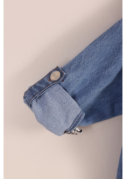 Kapüşonlu Kot Ceket Çocuk Denim mont modelleri