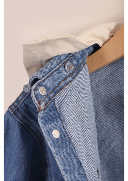 Kapüşonlu Kot Ceket Çocuk Denim mont fırsatları