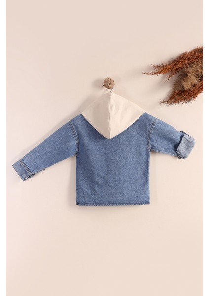 Kapüşonlu Kot Ceket Çocuk Denim mont indirimleri