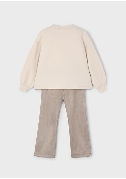 Kız Çocuk Tavşan Baskılı Takım - 4-10 Yaş | Yumuşak Sweatshirt ve Pantolon indirimleri