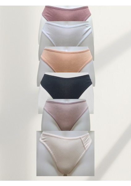 6'lı Pamuk Kumaş Tanga String Külot