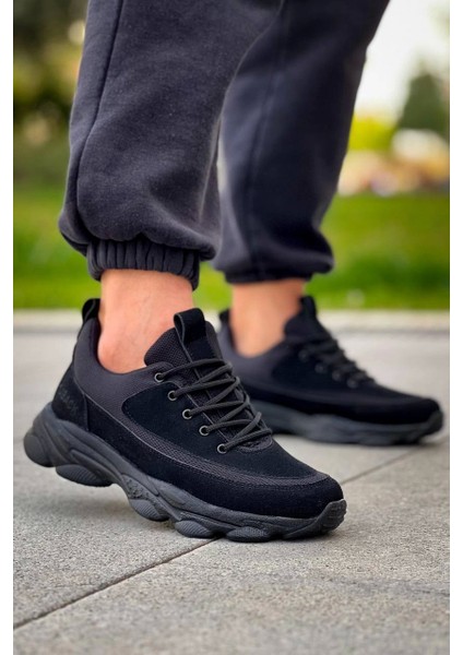 KB-707 Kuback Siyah Süet Siyah Yüksek Taban Bağcıklı Günlük Erkek Ayakkabı fırsatları