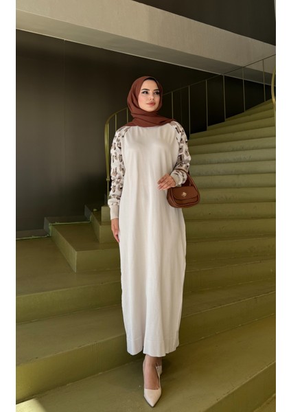 Leopar Desenli Merserize Elbise fiyatları