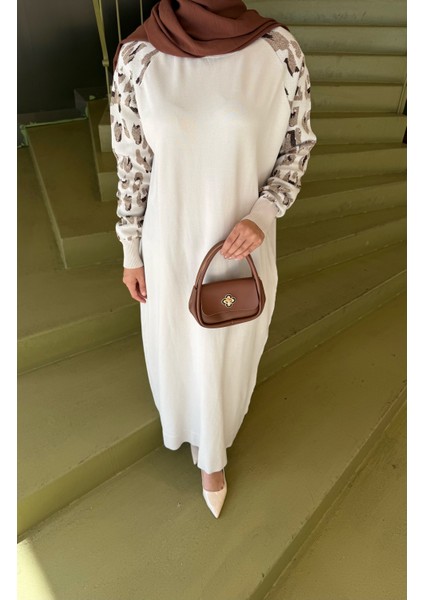 Leopar Desenli Merserize Elbise indirimleri