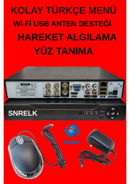 - Hama 4'lü 500GB 5mp Lens Gece Renkli Su Geçirmez Güvenlik Kamerası Set modelleri