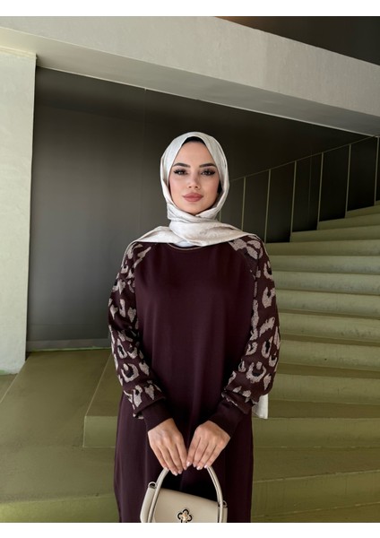 Leopar Desenli Merserize Elbise modelleri