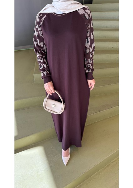 Leopar Desenli Merserize Elbise indirimleri