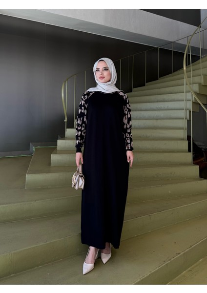Leopar Desenli Merserize Elbise fiyatları