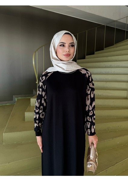 Leopar Desenli Merserize Elbise fırsatları