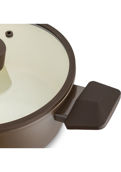 Swiss Crystal Brown 7 Parça Indüksiyon Tabanlı Tencere Seti