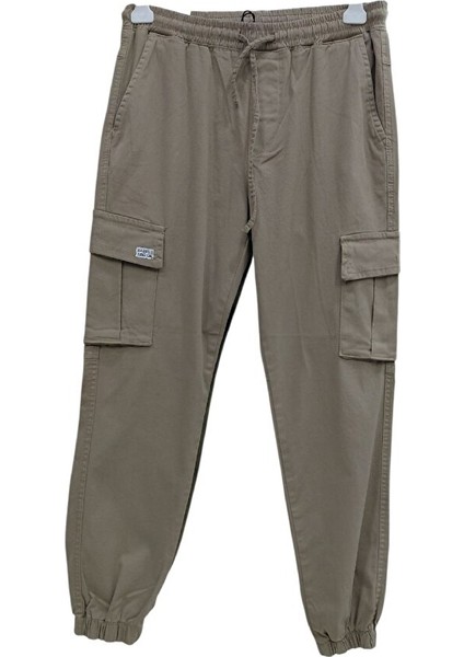 Erkek Beli ve Paçası Lastikli Kargo Cep Esnek Likralı Keten Gabardin Pantolon fırsatları