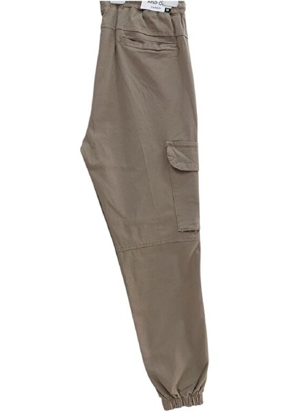 Erkek Beli ve Paçası Lastikli Kargo Cep Esnek Likralı Keten Gabardin Pantolon indirimleri