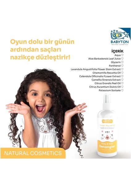 Bfs Babyton Bebek ve Çocuklar Için Kolay Tarama Saç Spreyi 200 ml fırsatları