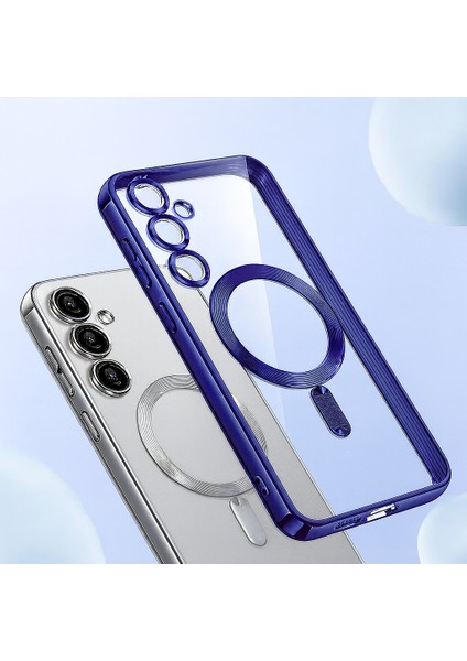 Samsung Galaxy S24 Fe Uyumlu Kamera Lens Korumalı Magsefe Özellikli Şeffaf Silikon Kılıf