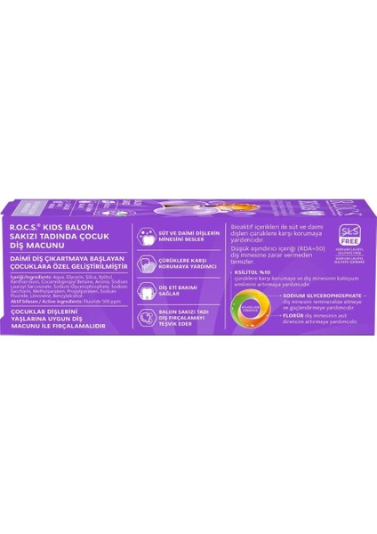 Bfs .kids Diş Macunu 35ML 4-7 Yaş Sakız fırsatları