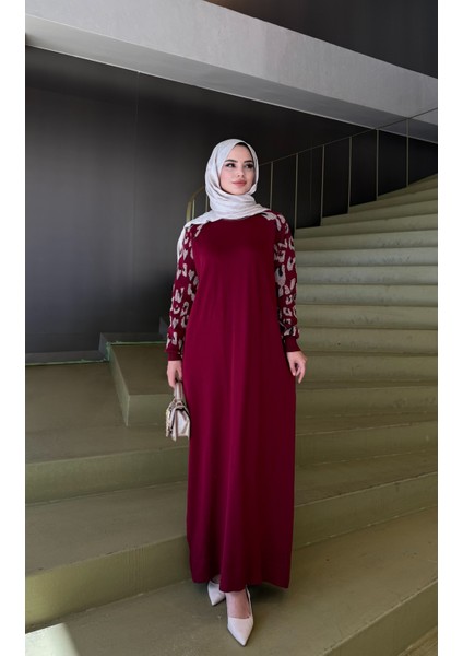 Leopar Desenli Merserize Elbise fiyatları