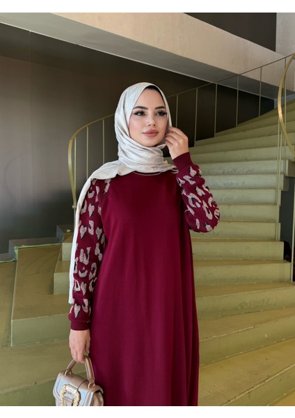 Leopar Desenli Merserize Elbise modelleri